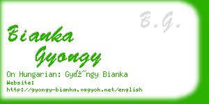 bianka gyongy business card